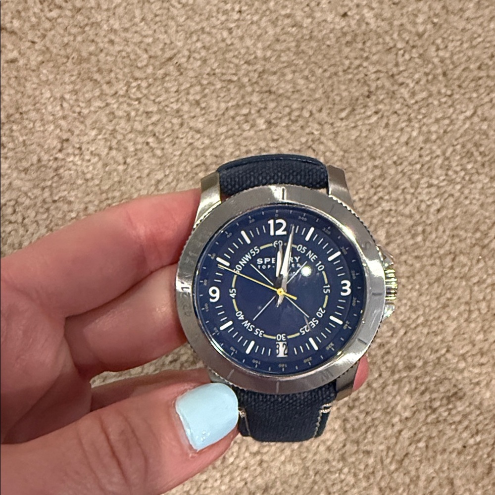 Navy Blue Strap with Silver Buckle sperry watch